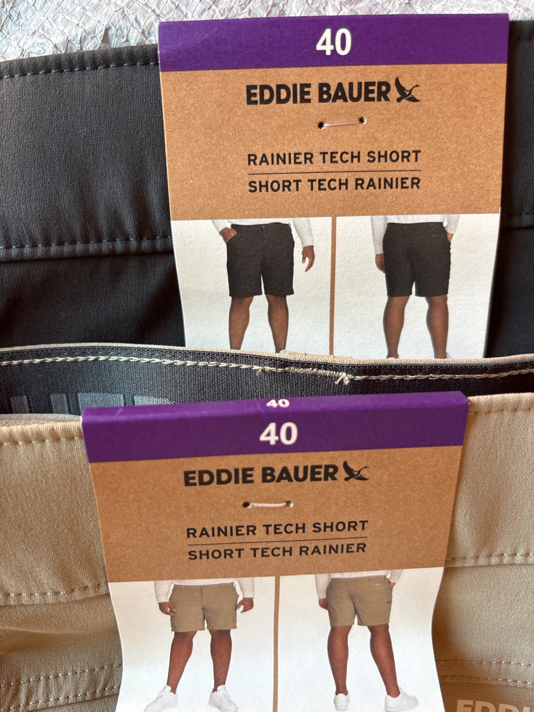 Eddie Bauer Rainier Tech Shorts - Size 40 (2 Pairs) - photo 2