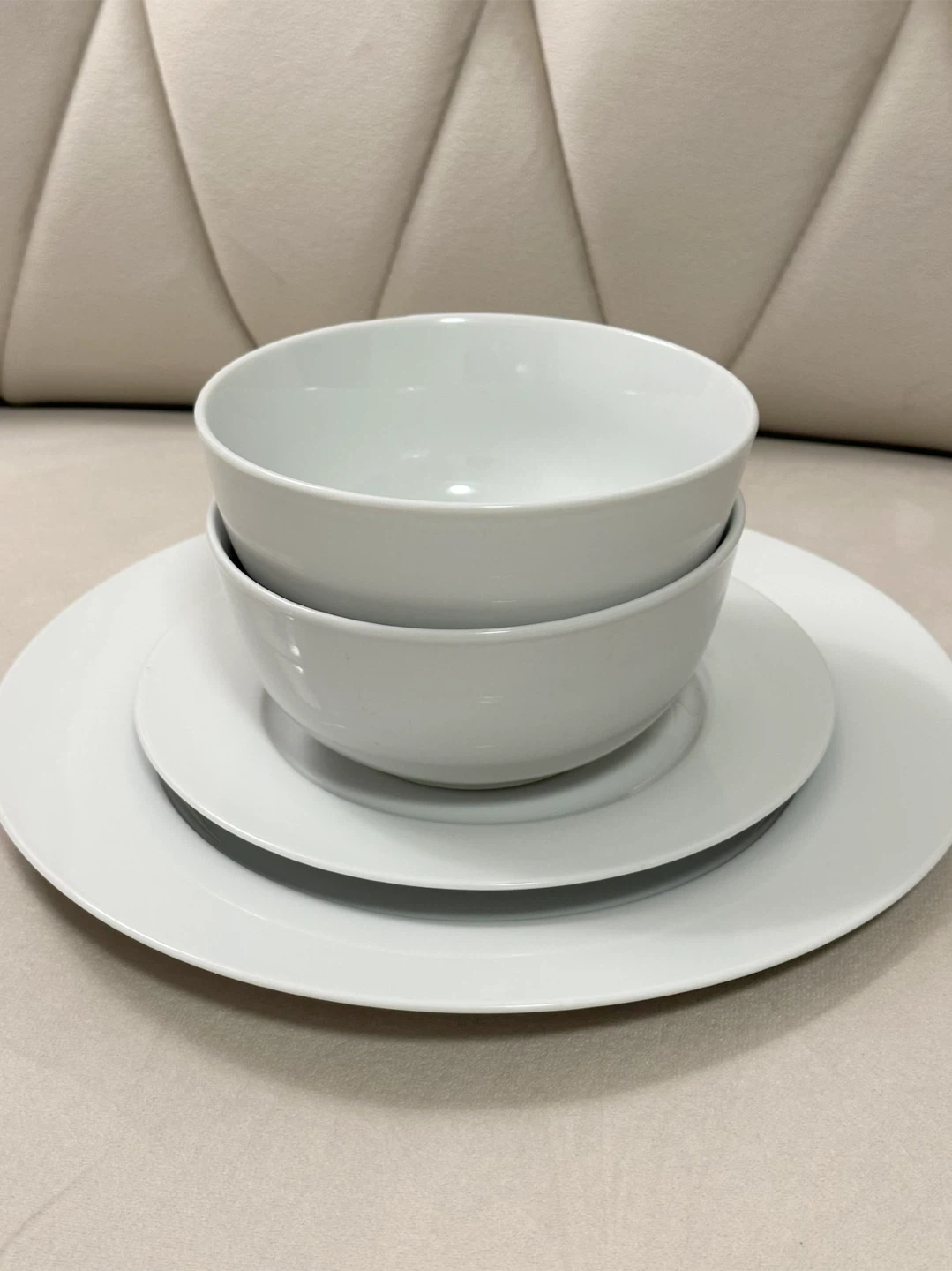 White Dinner Plates and Bowls Set - photo 2