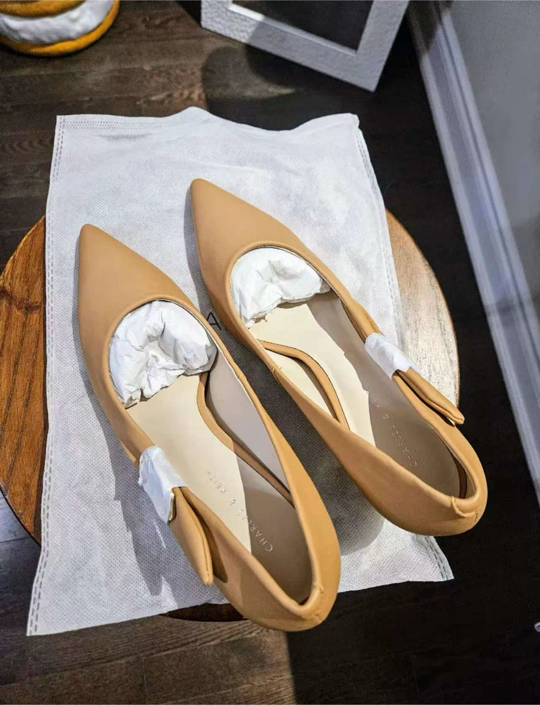 CHARLES & KEITH Tan Pointed Toe Heels - NEED TO SELL EVERYTHING