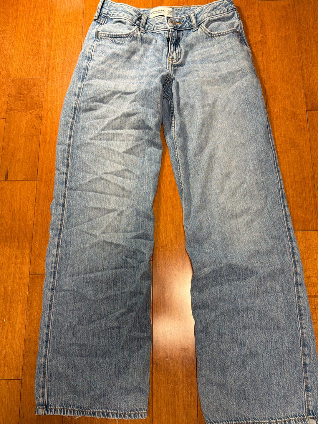 Abercrombie & Fitch Light Wash Wide Leg Jeans