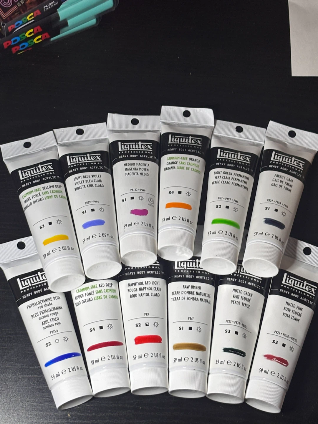 Liquitex Heavy Body Acrylic 2oz tubes lot of 11