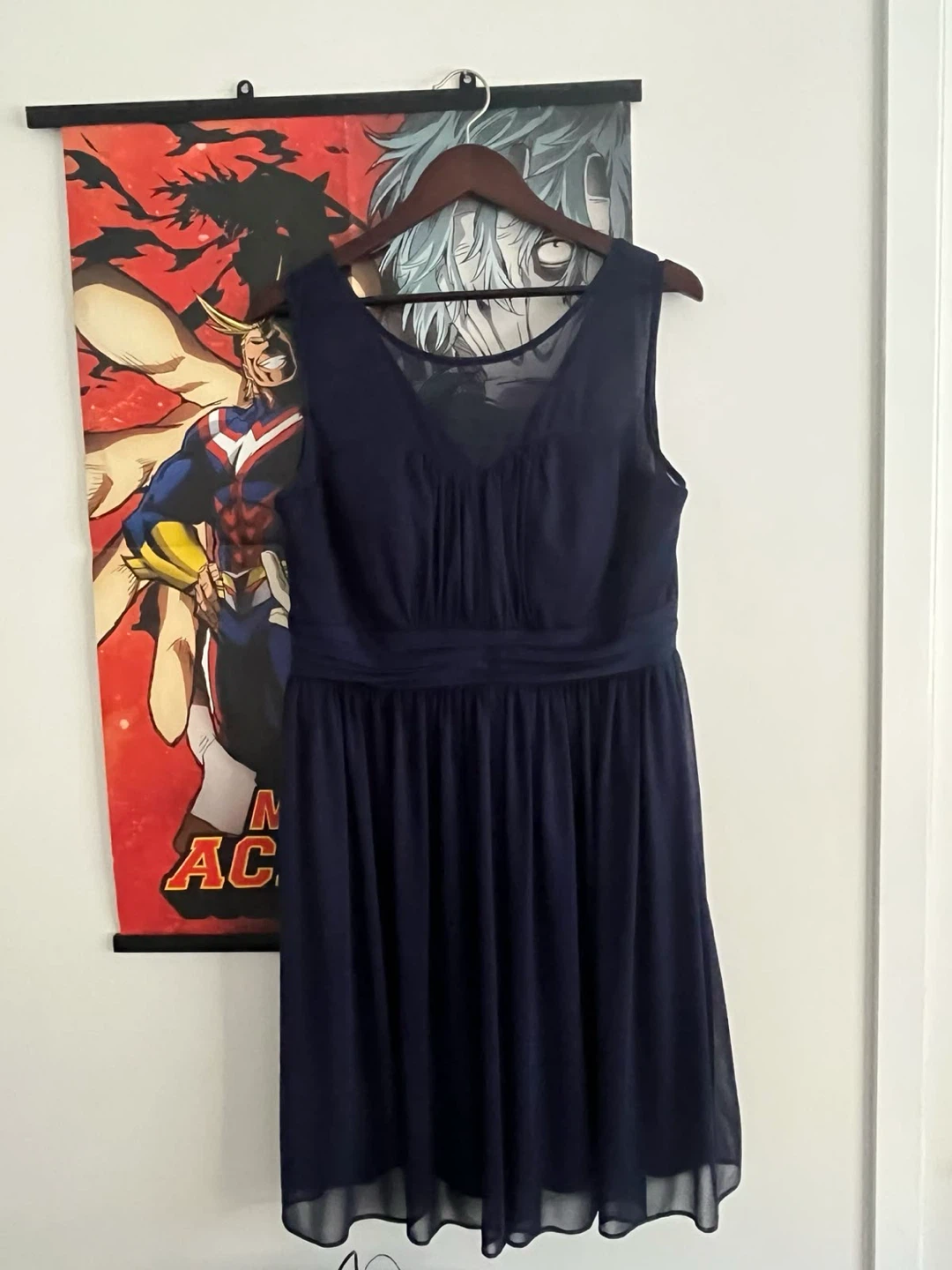 Jolie Navy Blue Chiffon Dress