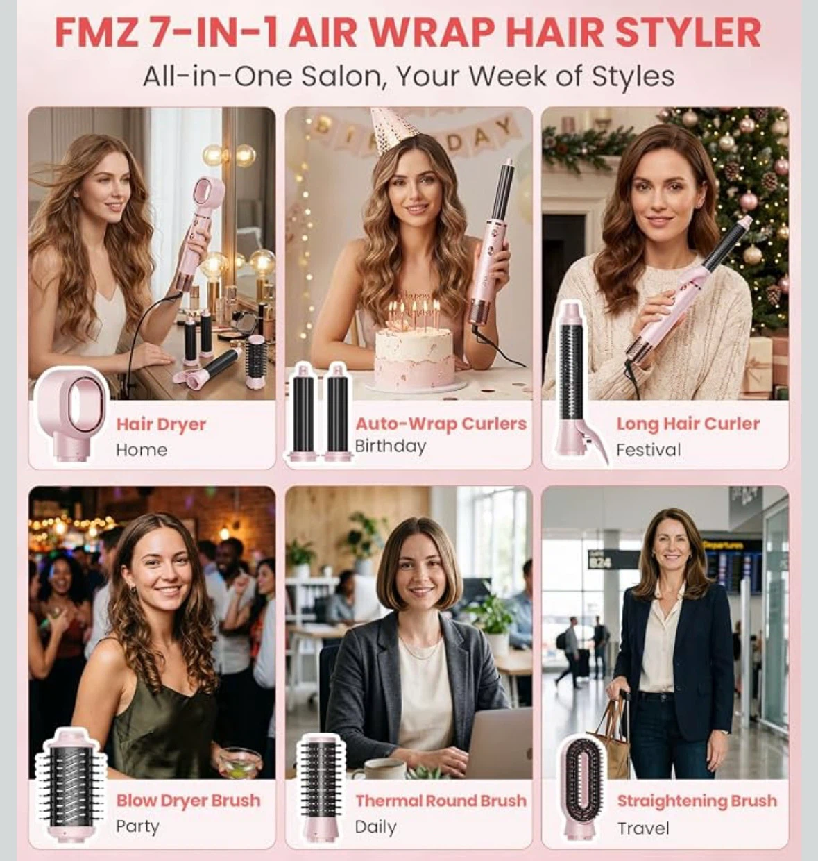 Brand New FMZ 7-in-1 Air Wrap Hair Styler - photo 4