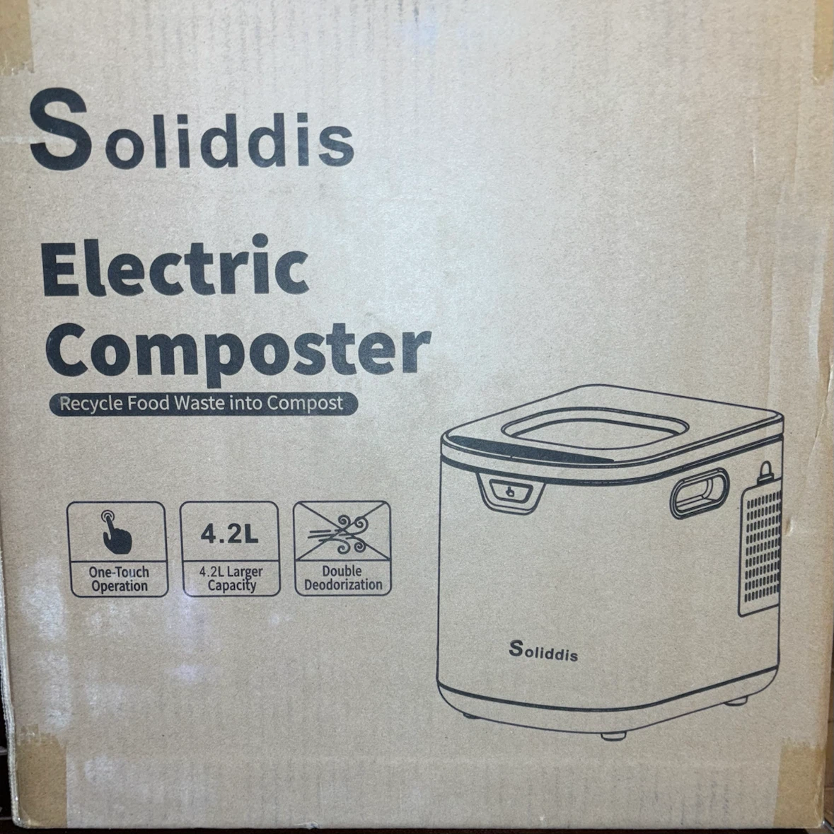 Brand New 4.2L Electric Kitchen Composter w/ Large Carbon Filter - photo 2