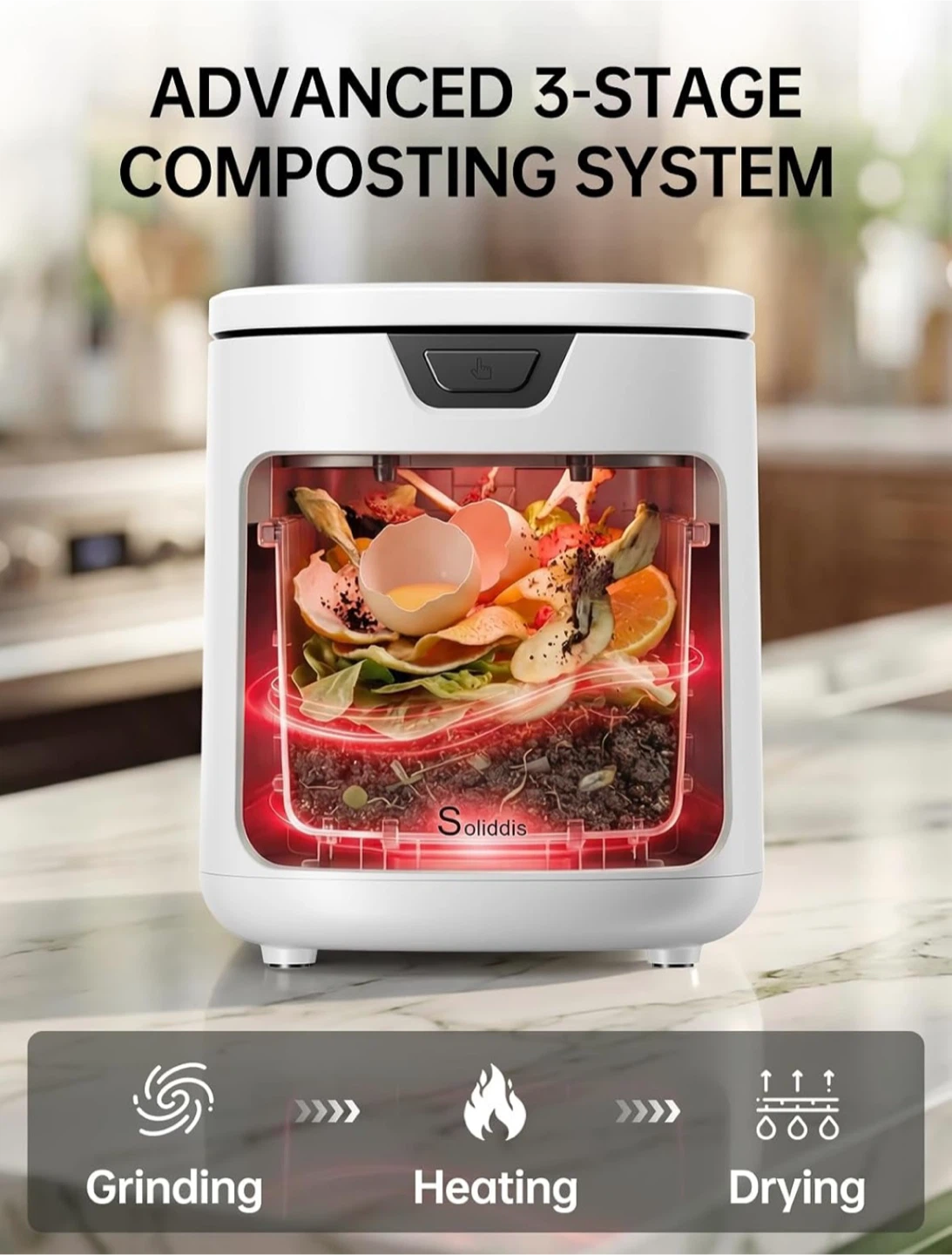 Brand New 4.2L Electric Kitchen Composter w/ Large Carbon Filter - photo 5