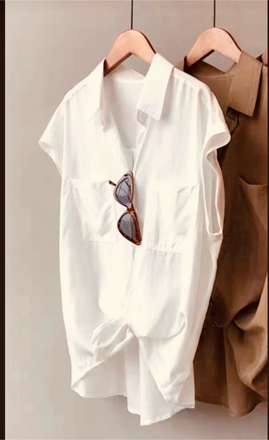 Off white Sleeveless Button-Up Shirt, brand new!🌴 - photo 2