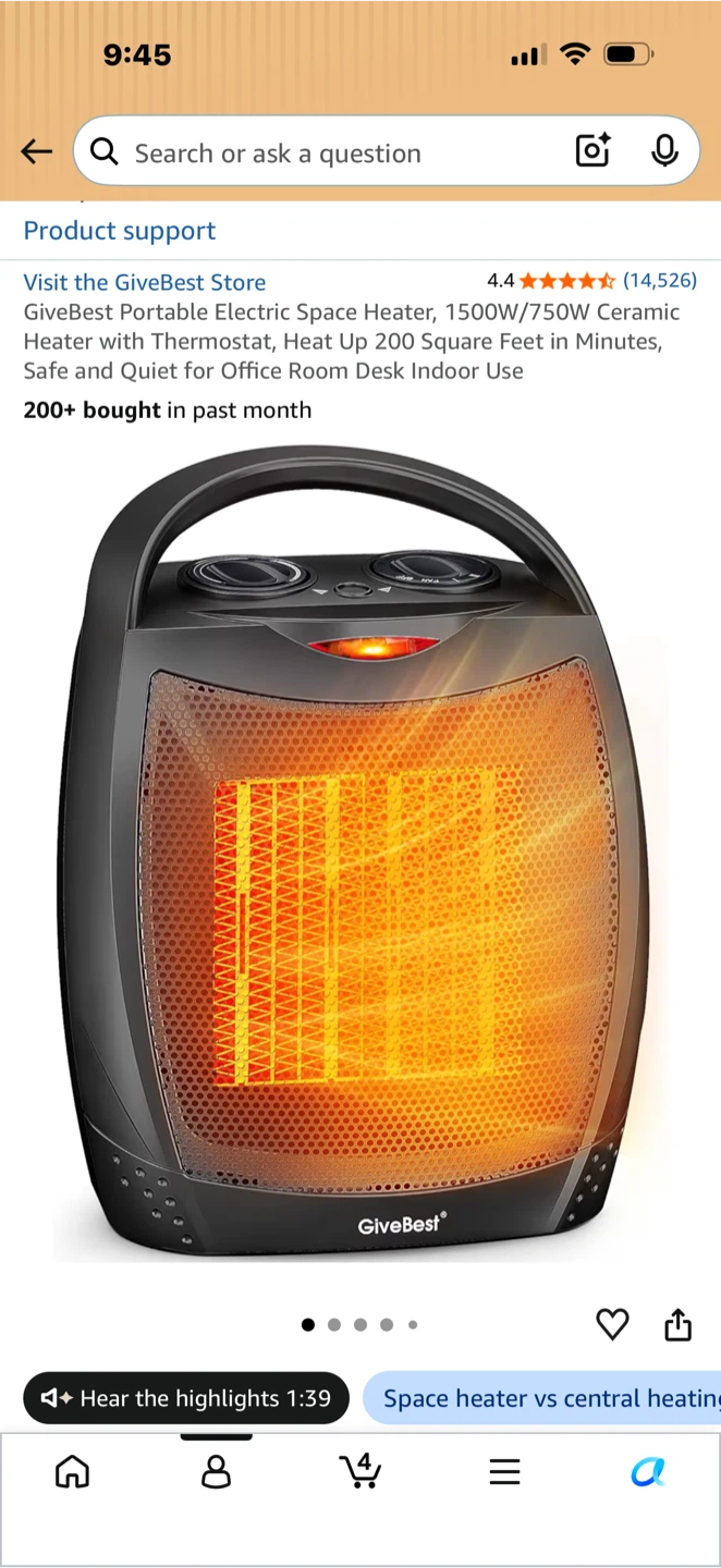 GiveBest Portable Ceramic Space Heater - photo 2