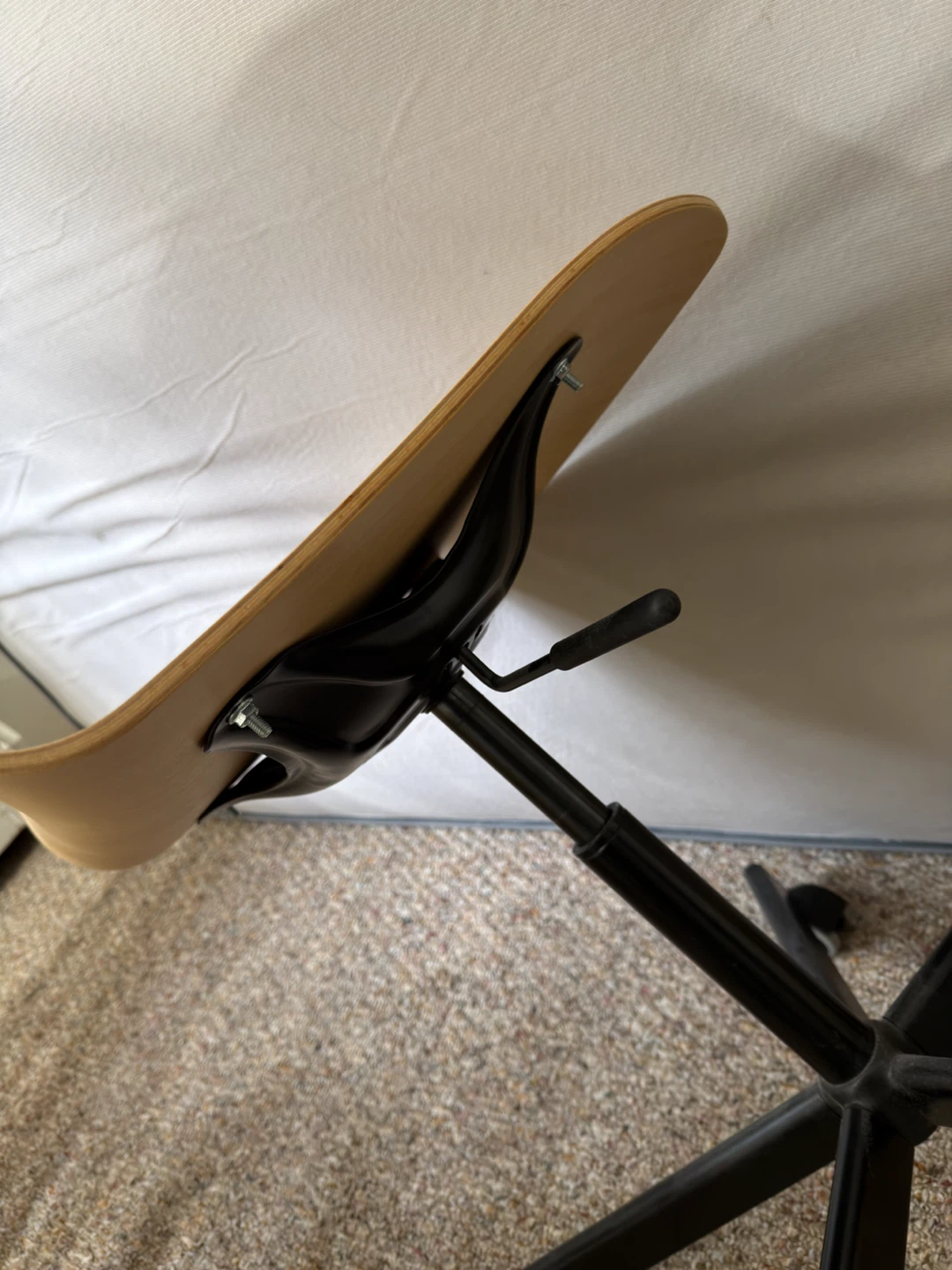 Wooden Swivel Office Chair with Wheels - photo 4