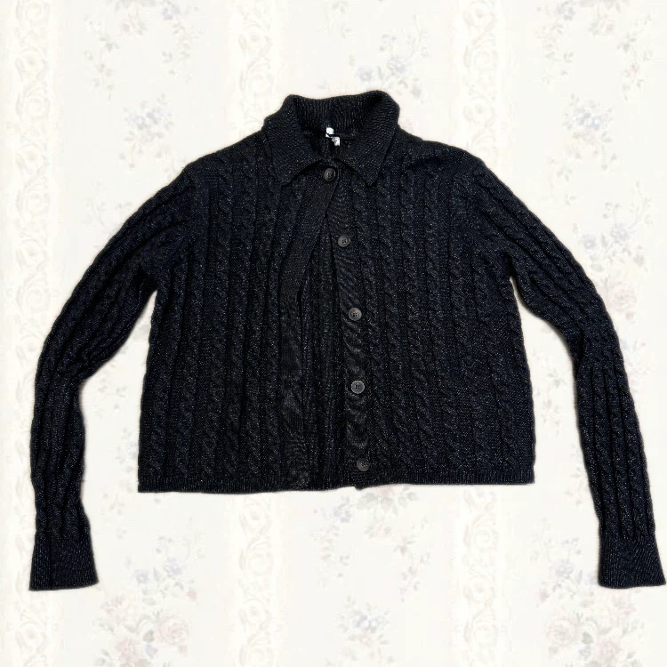 Black Cardigan with collar