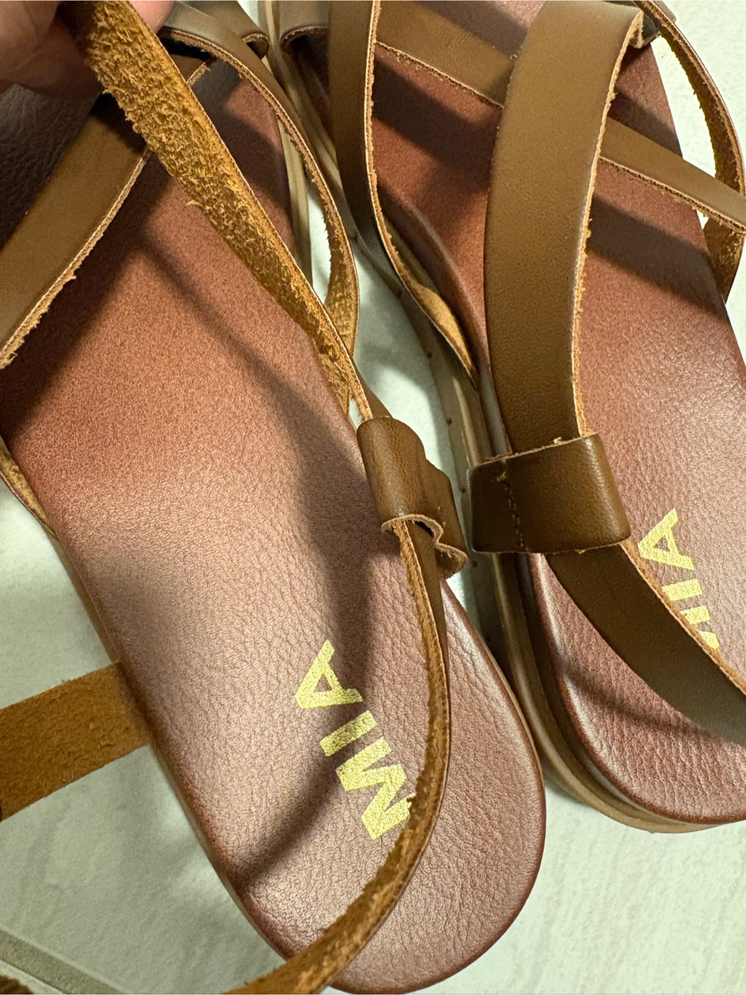 MIA Brown Leather Strappy Sandals - photo 4