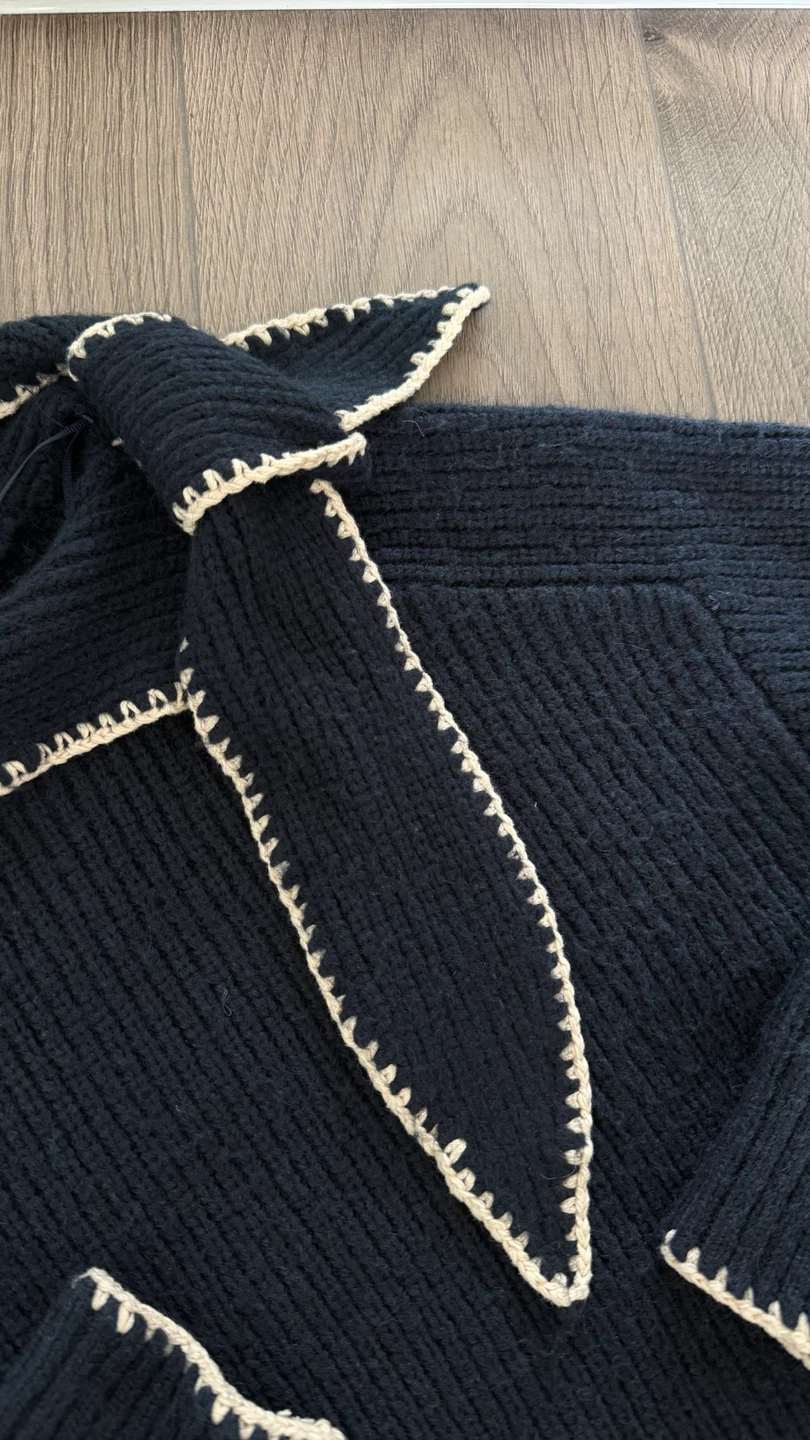 ✨ZARA Navy Blue Knit Sweater - photo 2