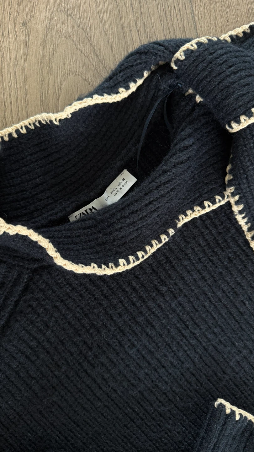 ✨ZARA Navy Blue Knit Sweater - photo 3