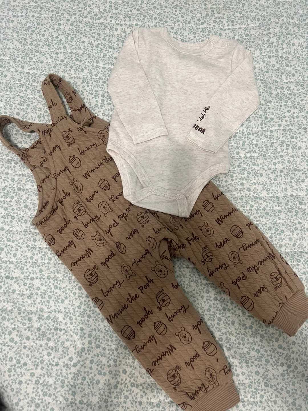 Disney Baby Winnie the Pooh Bodysuit and Overalls Set - photo 3