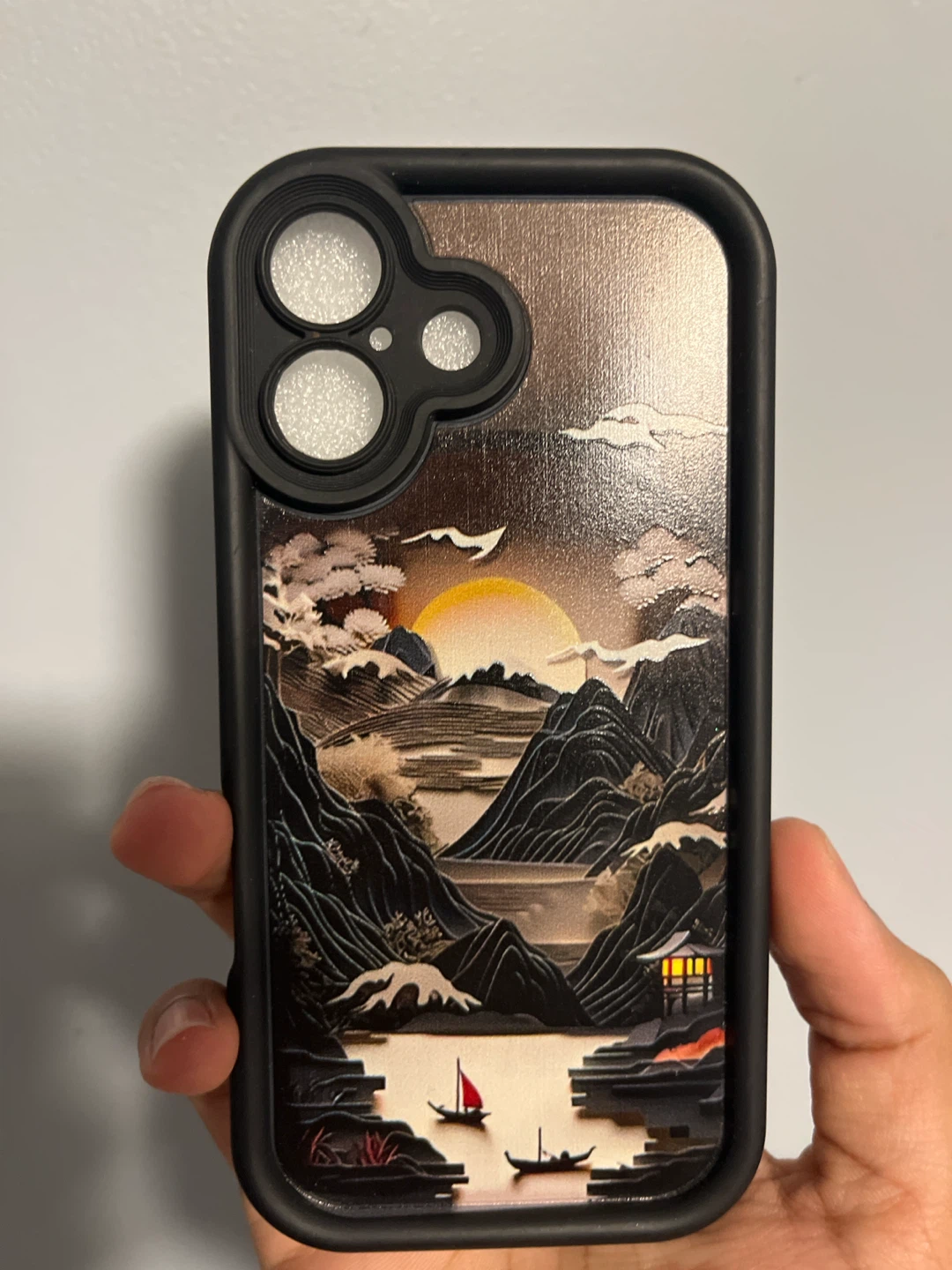 Phone Case with Mountain Landscape Design