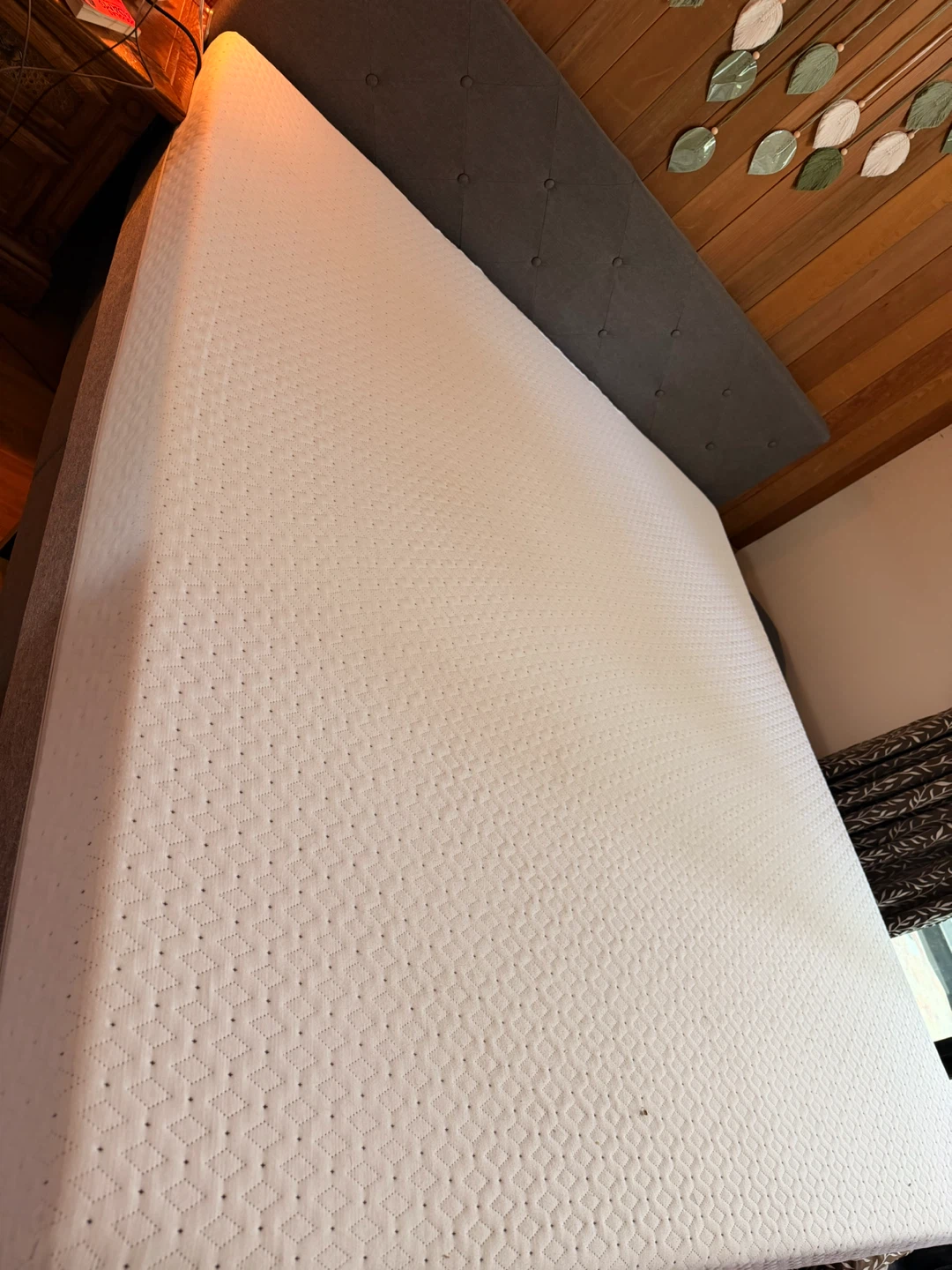 Grey Tufted Headboard and Mattress - photo 2