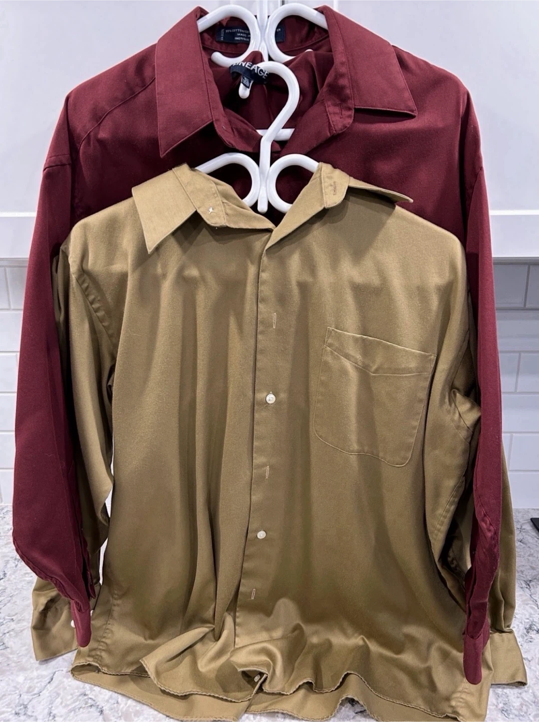 Lineage Men’s Long Sleeve Button Down Dress/Suit Shirts