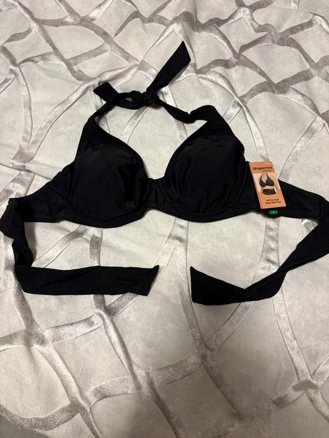 Shapermint Essentials Full Coverage Halter Bikini Top - photo 3