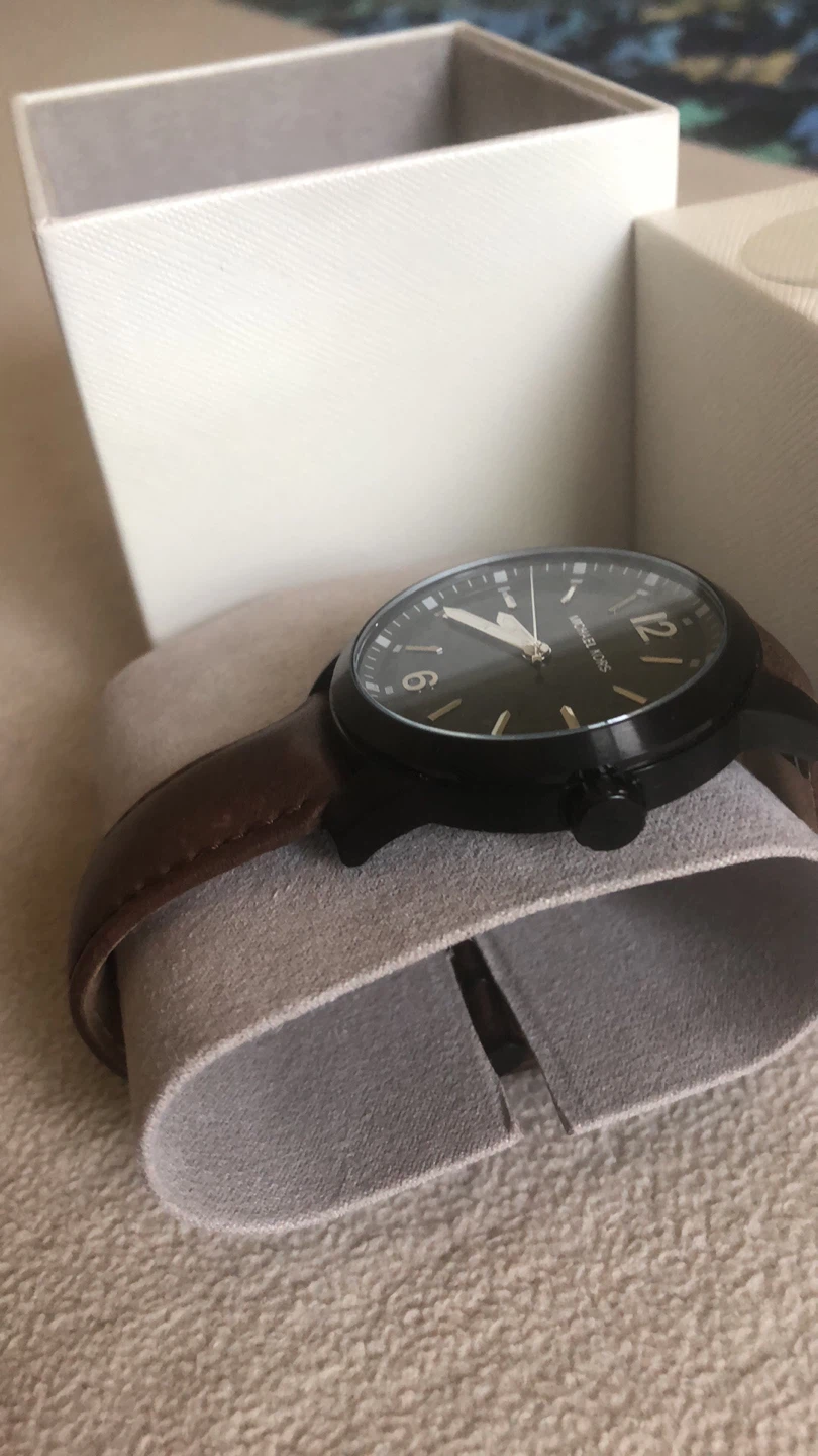 Michael Kors Black Watch with Brown Leather Strap - photo 4