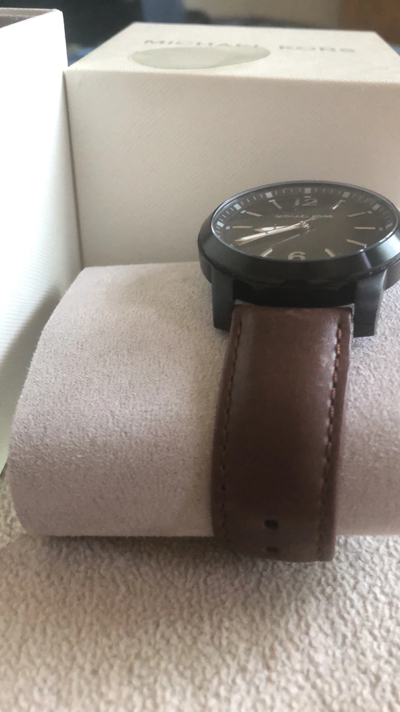 Michael Kors Black Watch with Brown Leather Strap - photo 5
