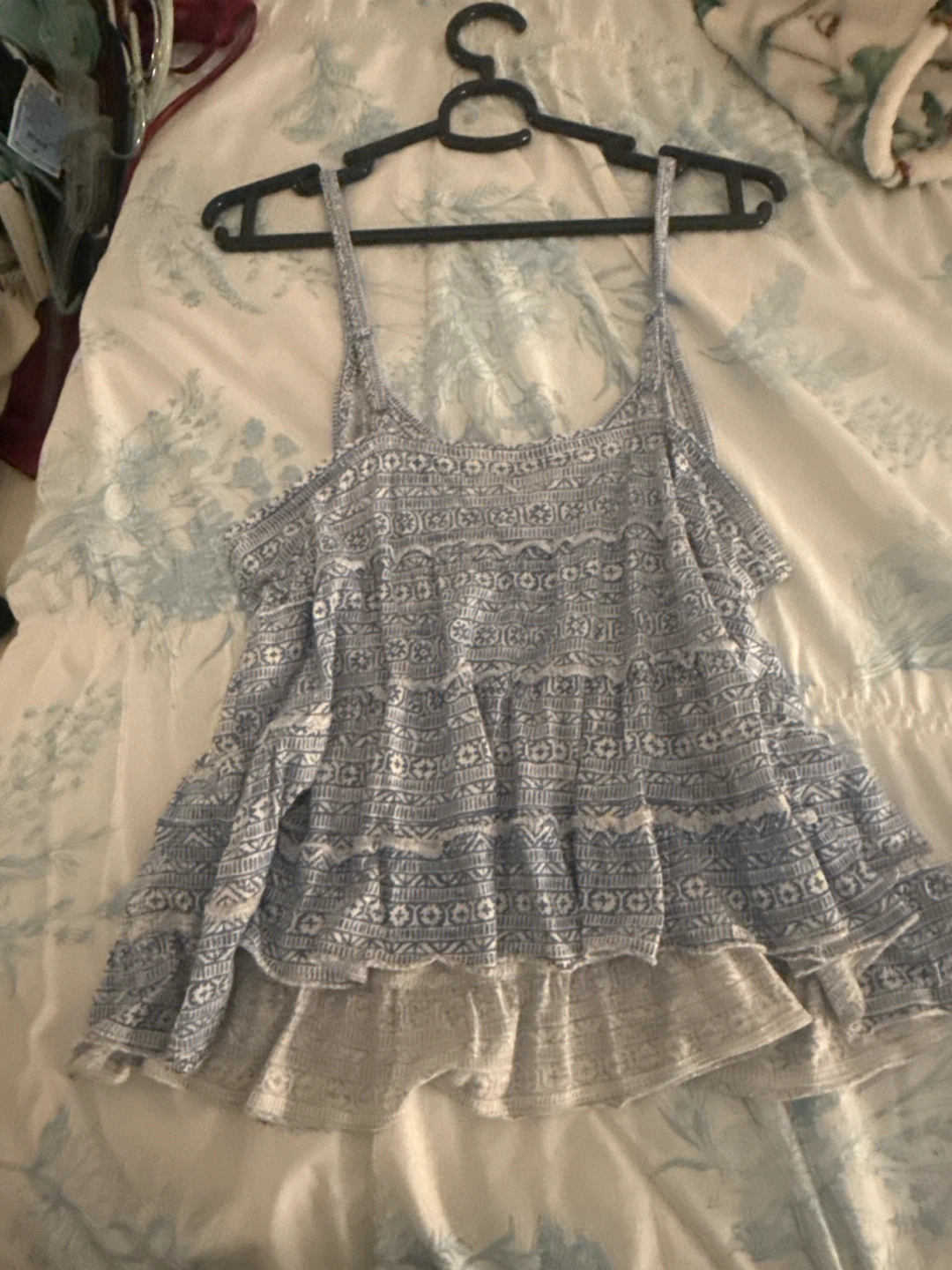 American Eagle Blue & White Pattern Tank Top - photo 3