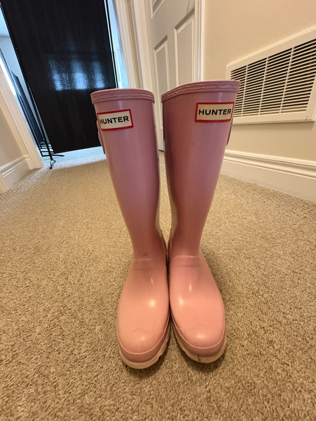 Hunter Pink Rubber Rain Boots - photo 2
