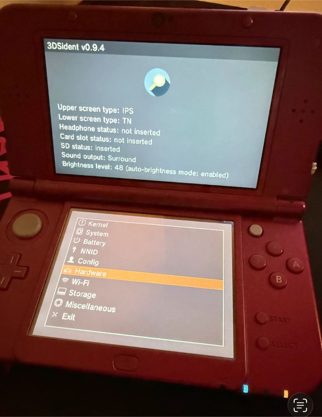 New Nintendo 3DS XL Red (Modded w/ Luma3DS Top IPS Screen) - photo 3