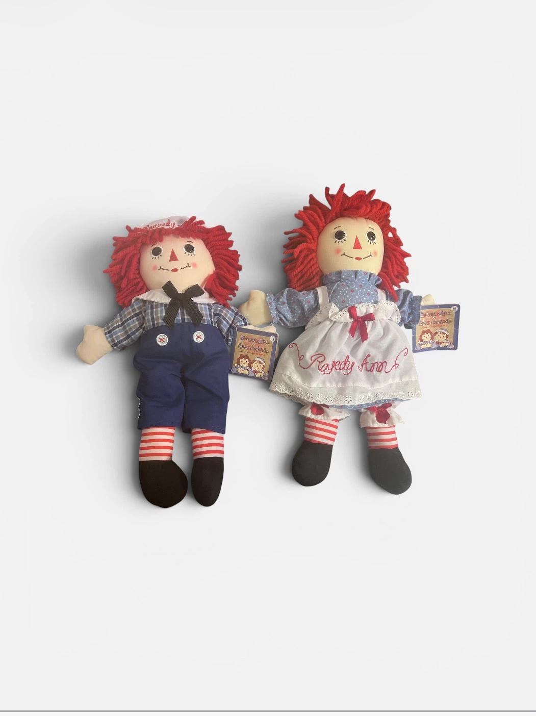 🌟 NEW Raggedy Ann & Raggedy Andy 16” Doll Set with Tags – $65