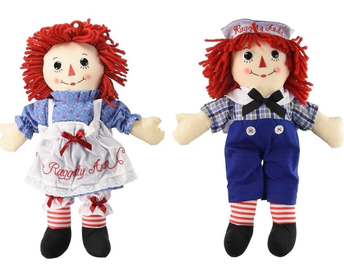 🌟 NEW Raggedy Ann & Raggedy Andy 16” Doll Set with Tags – $65 - photo 4