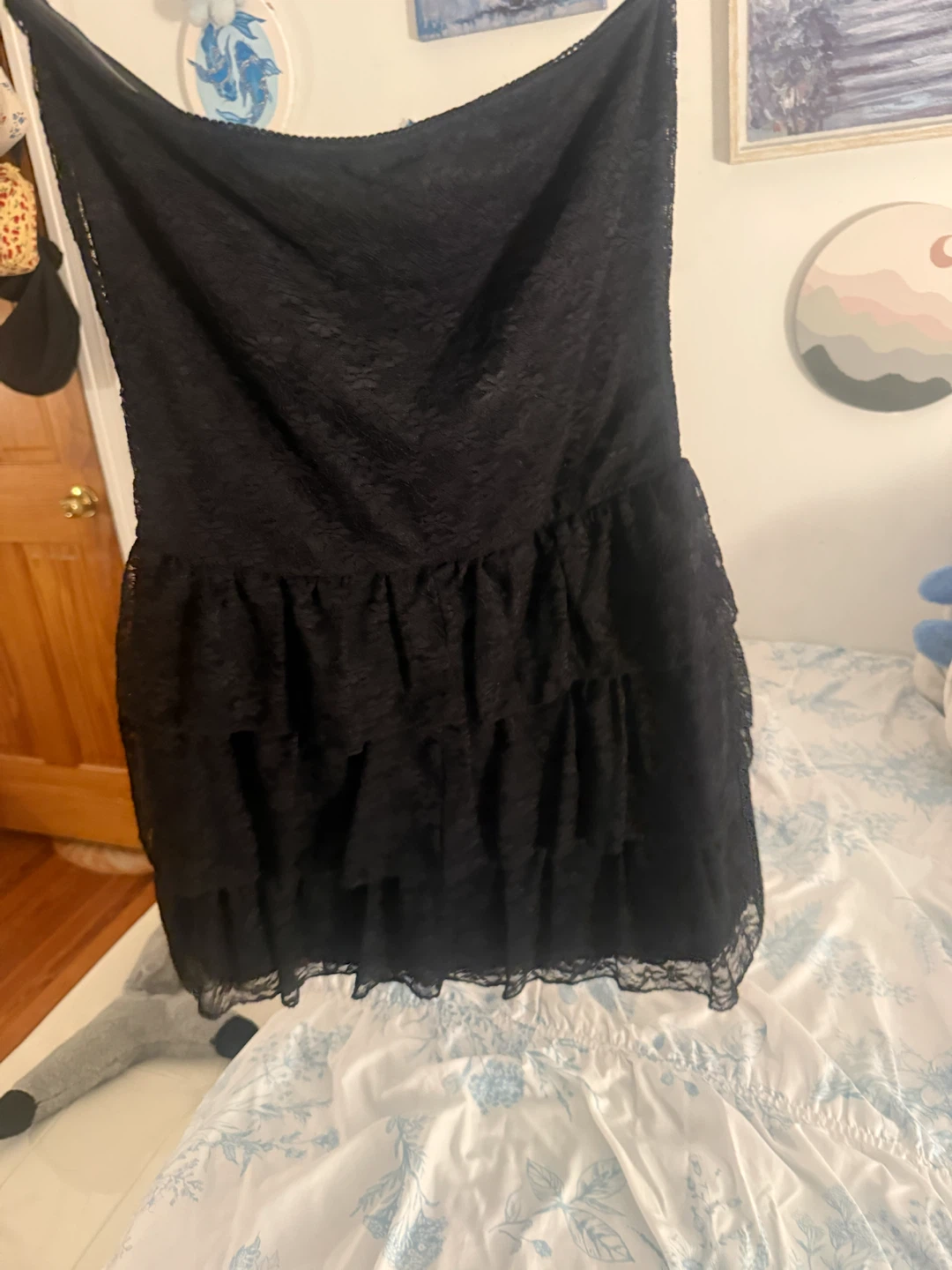Black Strapless Lace Dress - photo 3