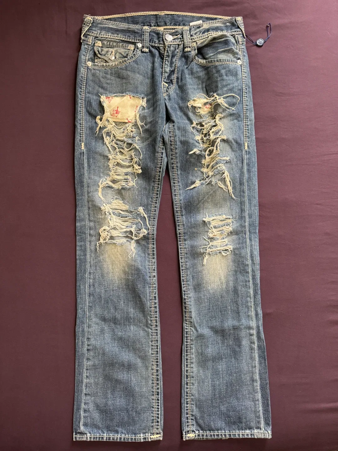 3 Pairs True Religion Jeans Ricky Relaxed Straight Fit - photo 4