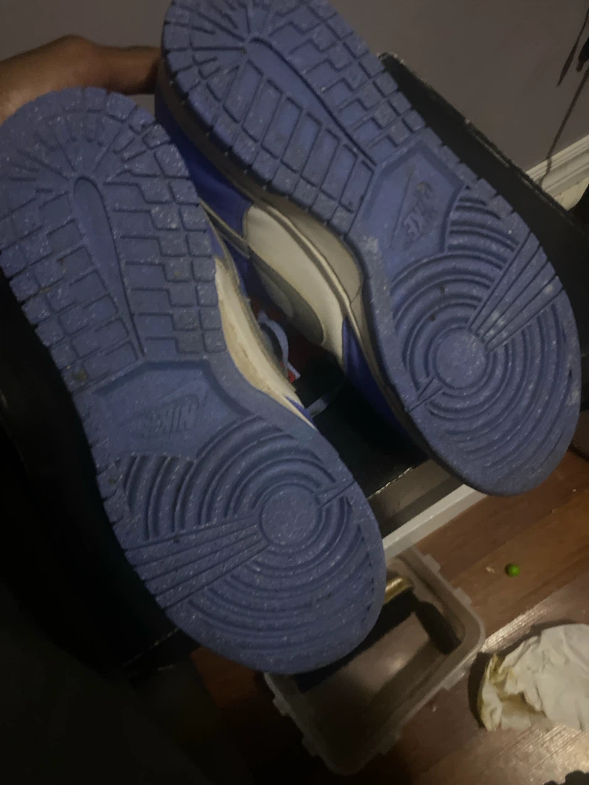 SIZE 10 Nike Dunk Blue and White - photo 3