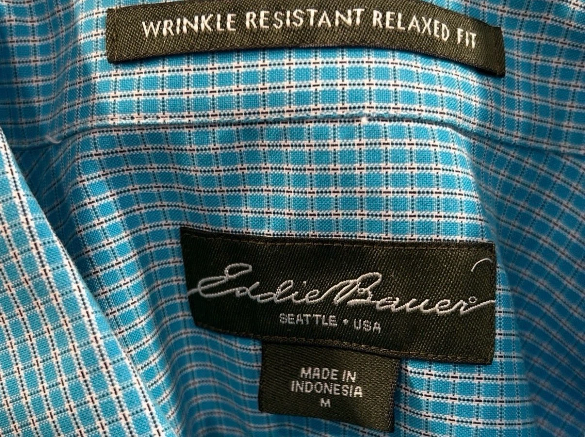 Eddie Bauer Wrinkle Resistant Relaxed Fit Plaid Dressy Shirts - photo 3