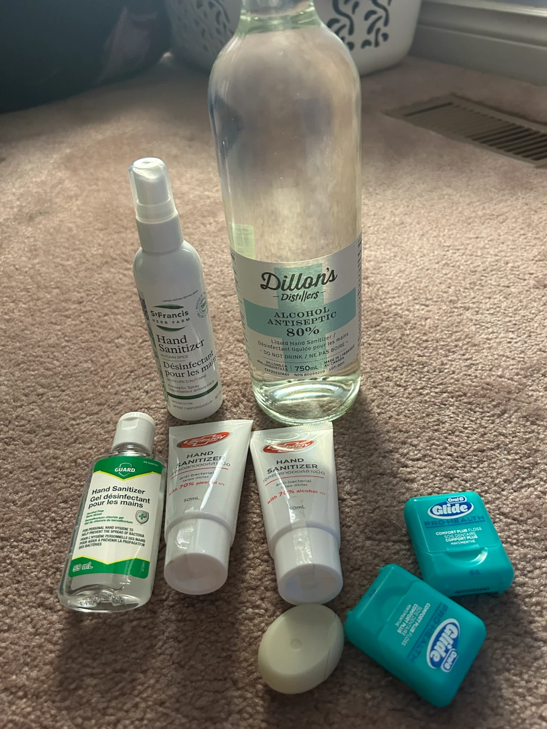 Alcohol Antiseptic 80% and floss #freecycle