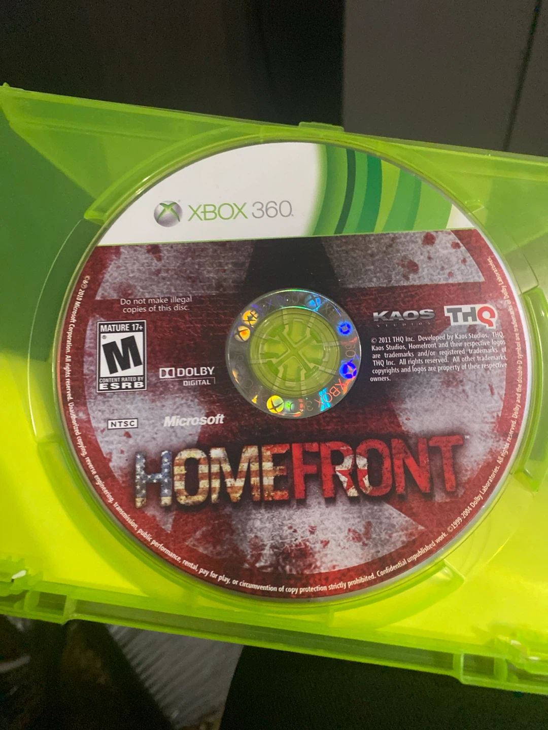 Xbox 360 Homefront Game