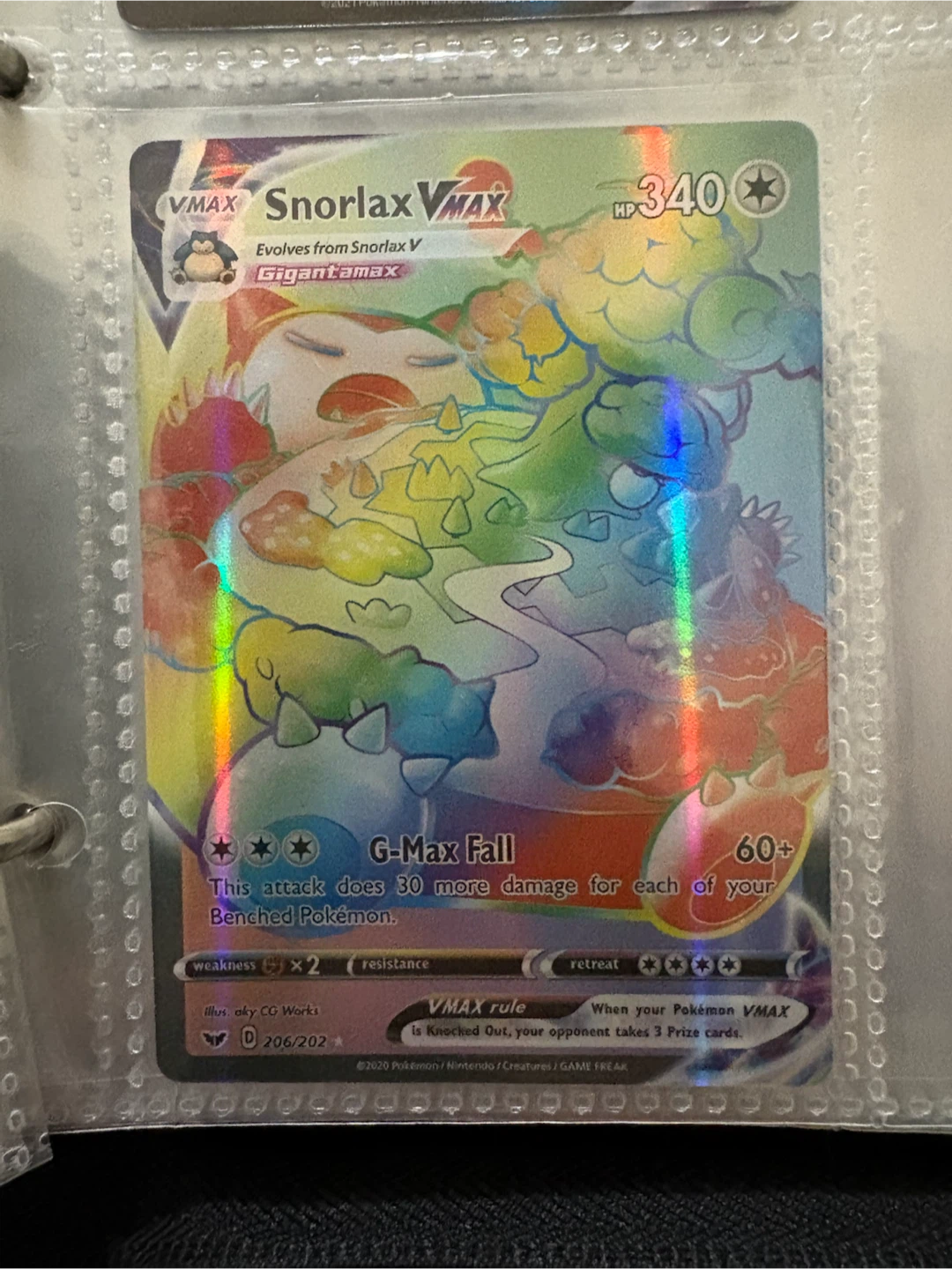 Snorlax VMAX Secret Rare Holo card
