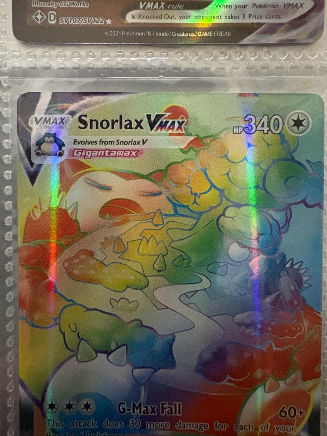 Snorlax VMAX Secret Rare Holo card - photo 2