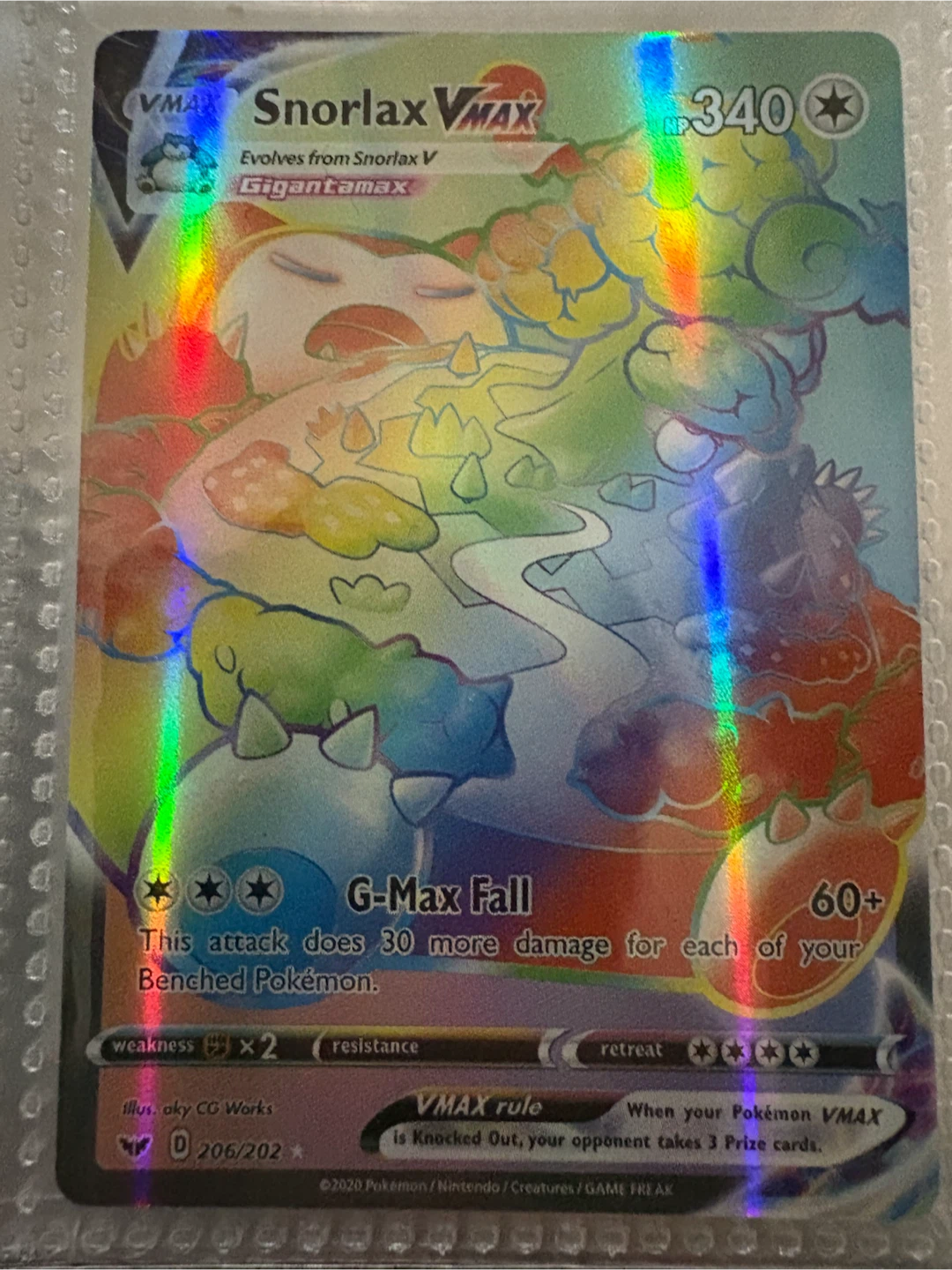 Snorlax VMAX Secret Rare Holo card - photo 3