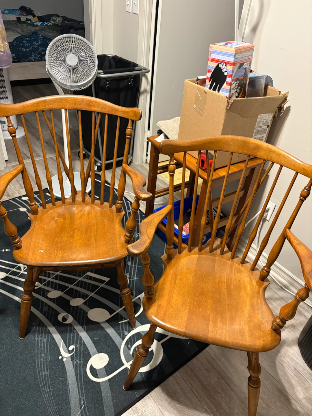 Wooden Windsor Chairs (Set of 2)