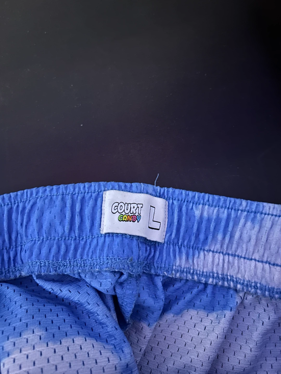 Court Candy Mesh Shorts Blue Clouds Size L - photo 4