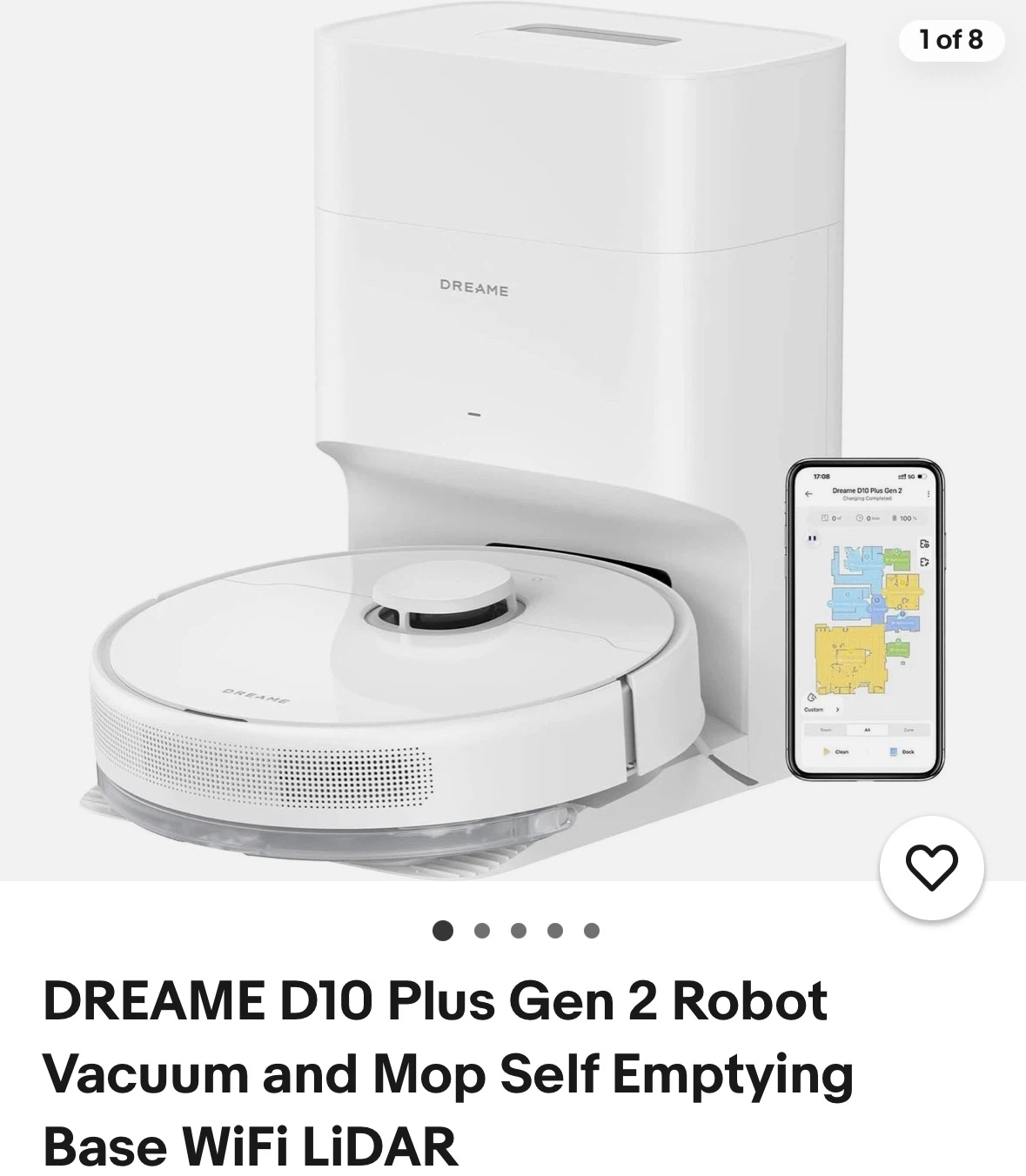 Dreame D10 Gen 2 Vacuum Robot - Mop & Clean