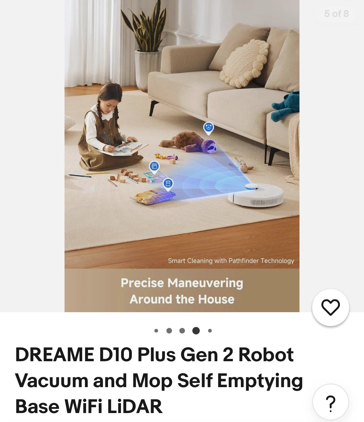 Dreame D10 Gen 2 Vacuum Robot - Mop & Clean - photo 5
