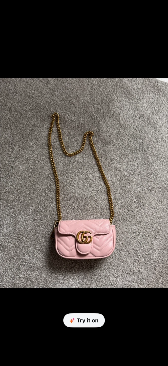 Pink Gucci Marmont Mini Bag