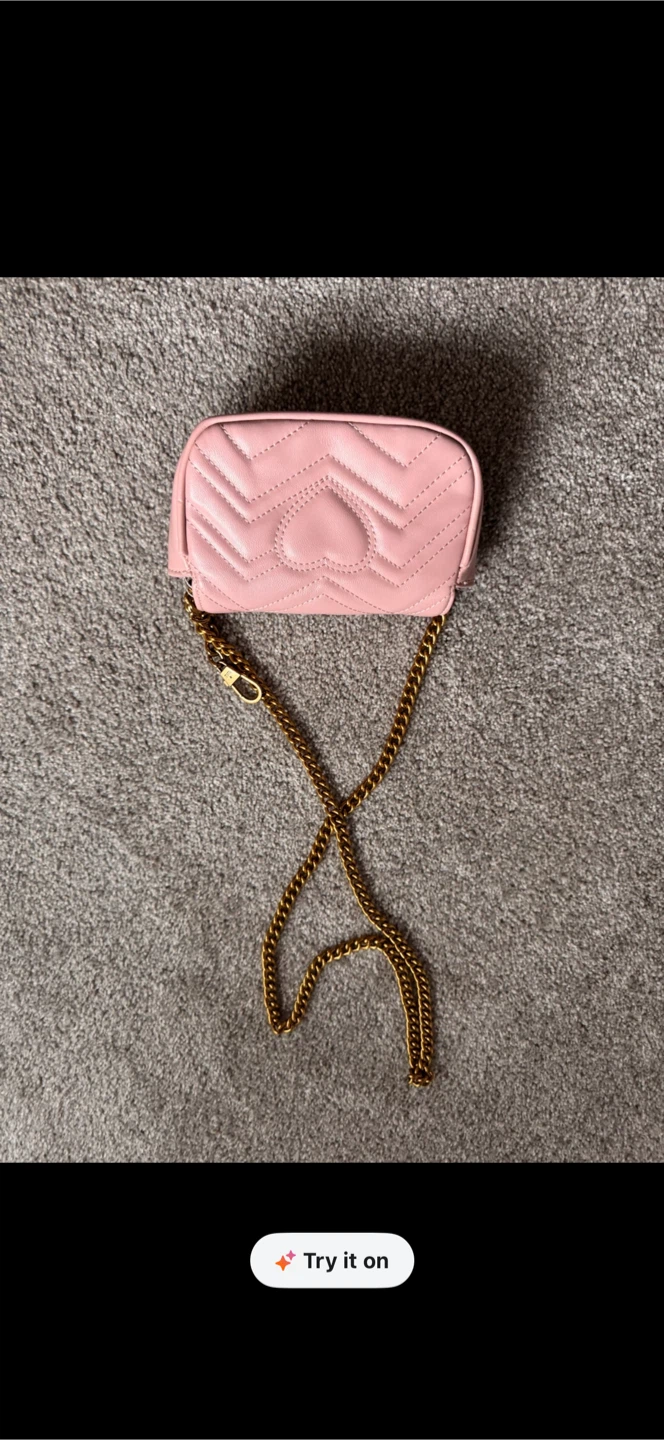 Pink Gucci Marmont Mini Bag - photo 2