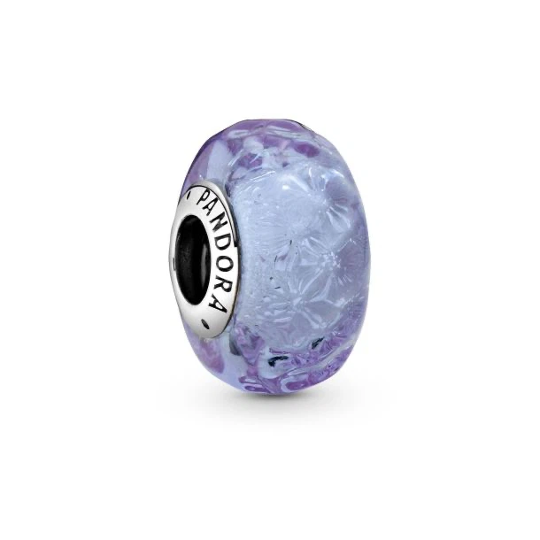 Pandora Purple Floral Murano Glass Charm