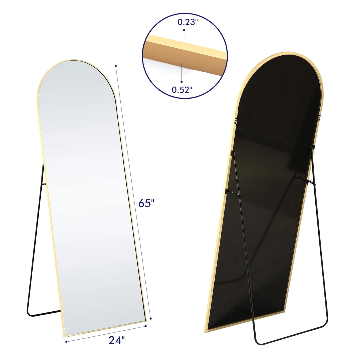 65"x24" Full Length Mirror with Stand - photo 2