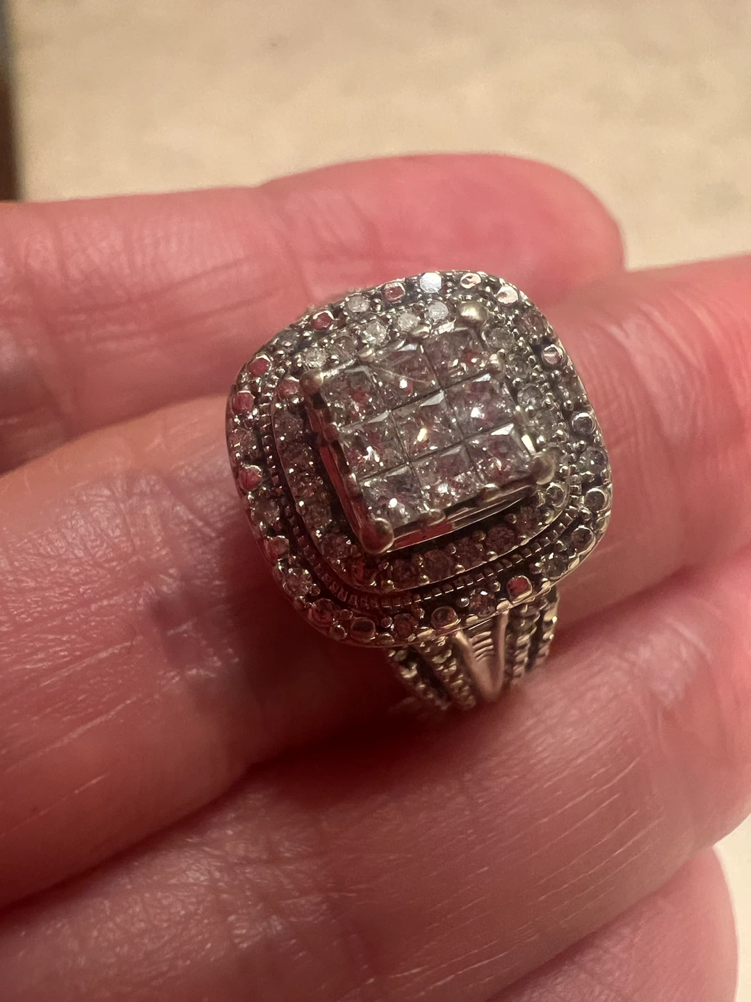 10 k Diamond Cluster Ring - photo 3