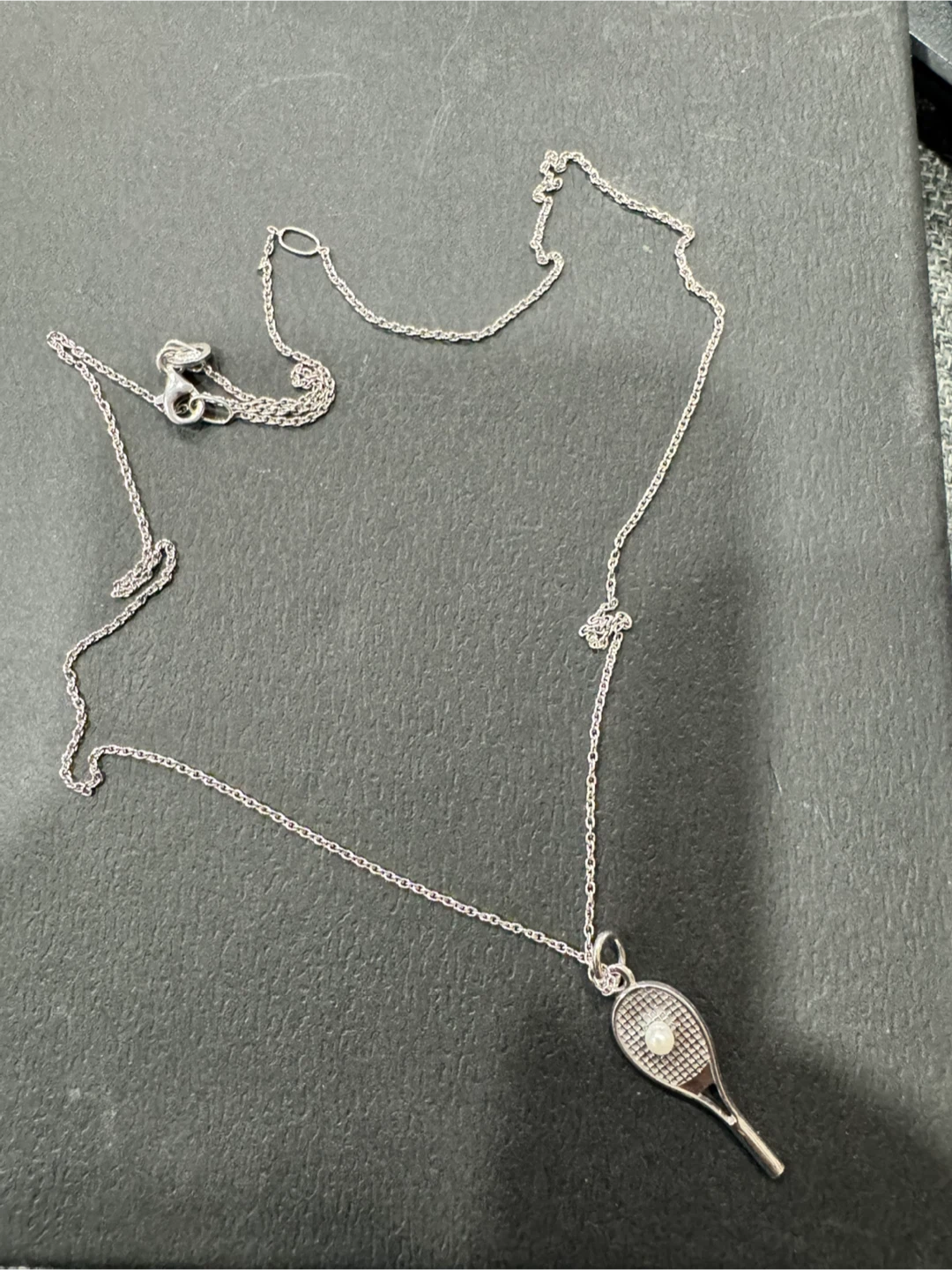 Tennis Racket Pendant Necklace