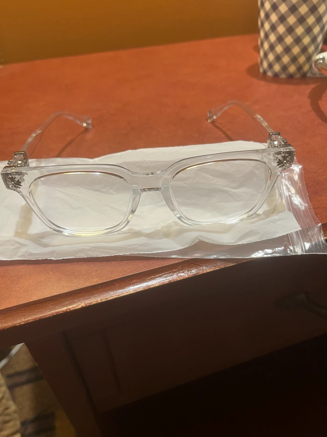 Chrome heart glasses