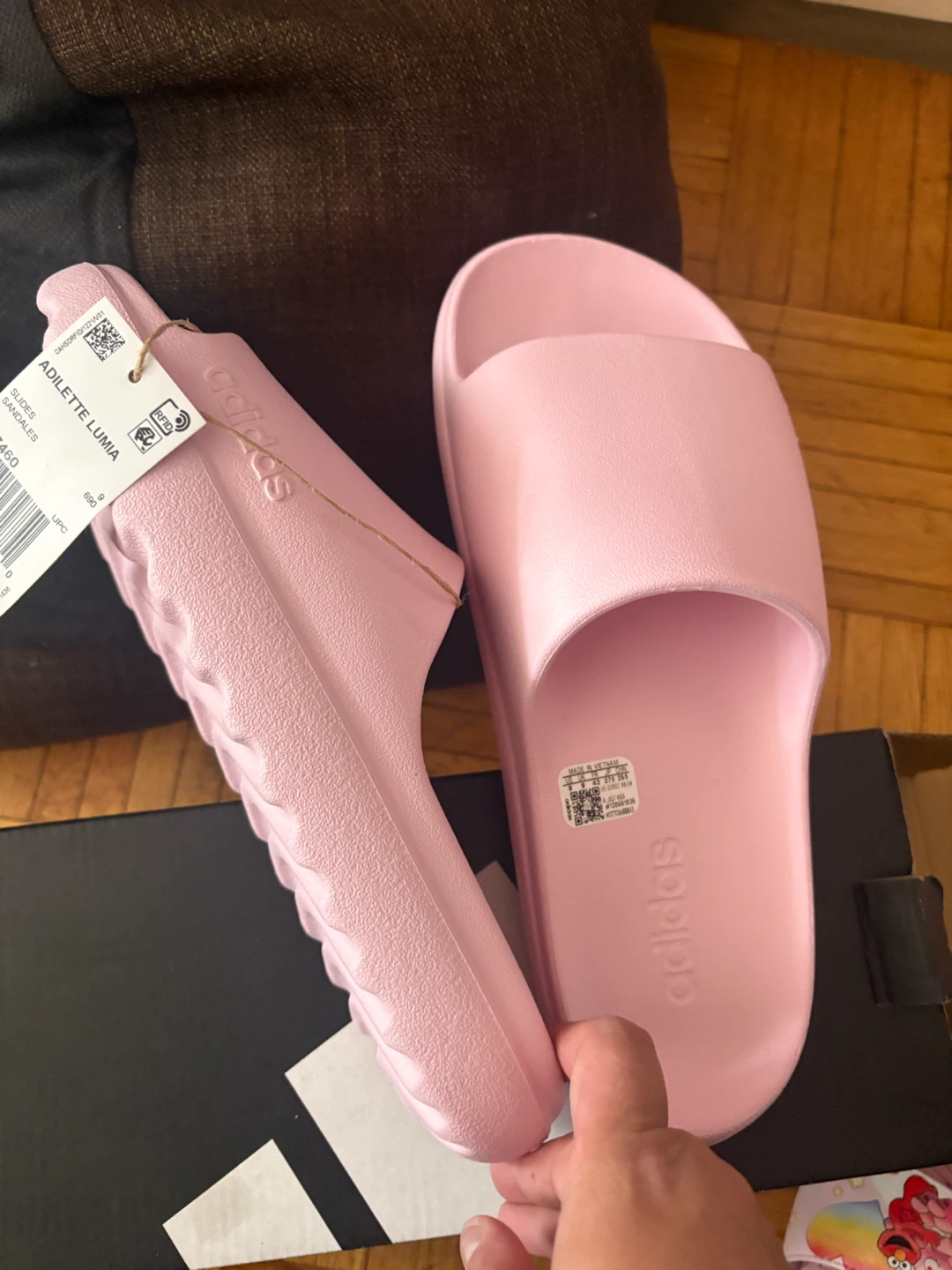 Adidas Adilette Lumia Pink Slides - Size 9 - photo 2