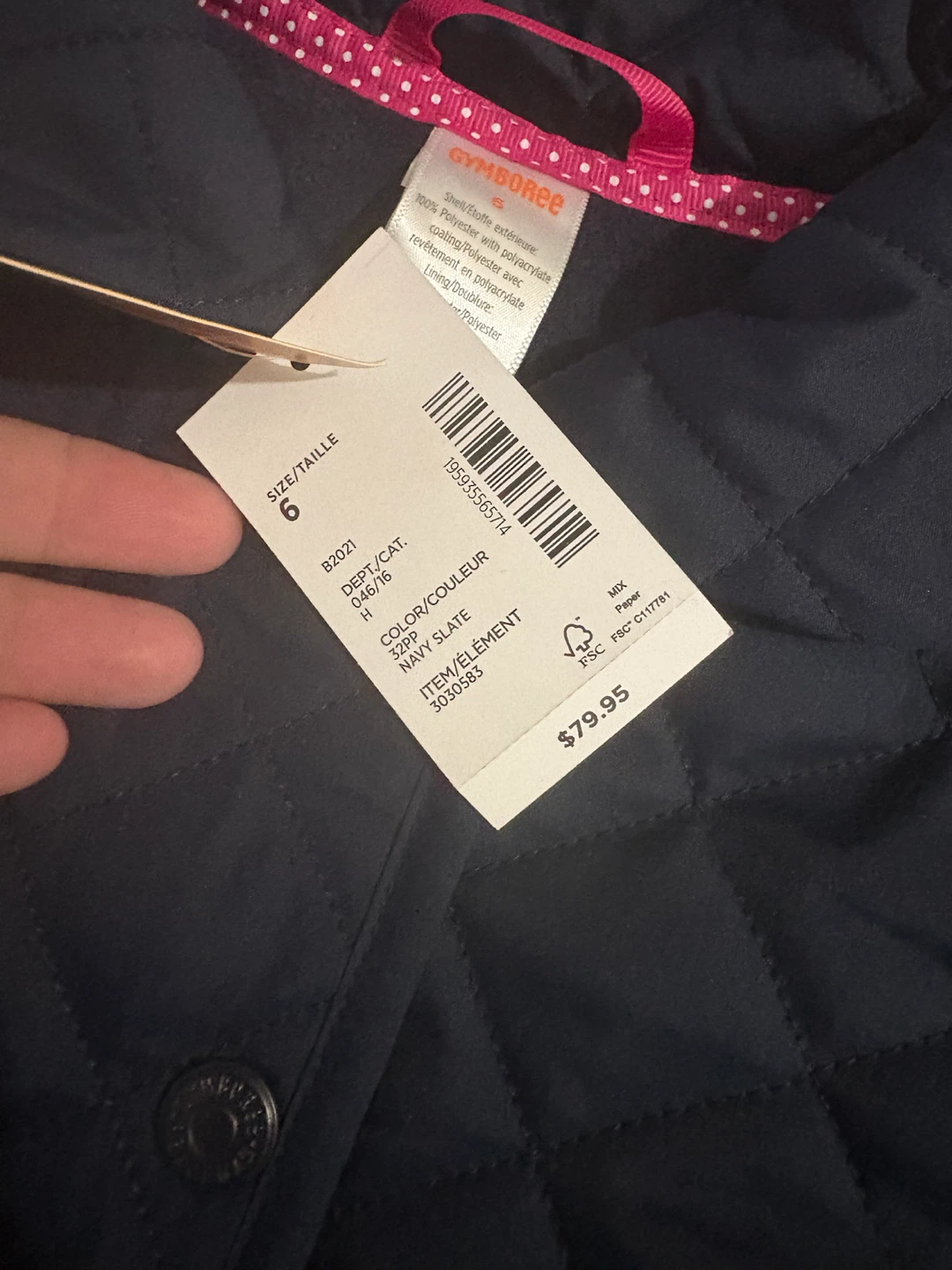 Gymboree Quilted Navy Jacket - photo 2